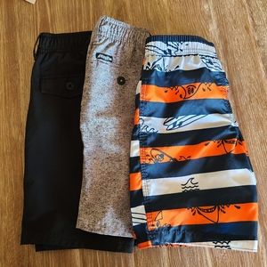 3 pair of little boys swim and beach shorts